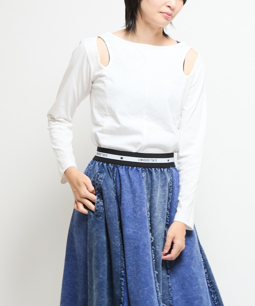 CONVERSE TOKYO tシャツ 2WAY SLIT TOP レディース : ZOZOTOWN Yahoo