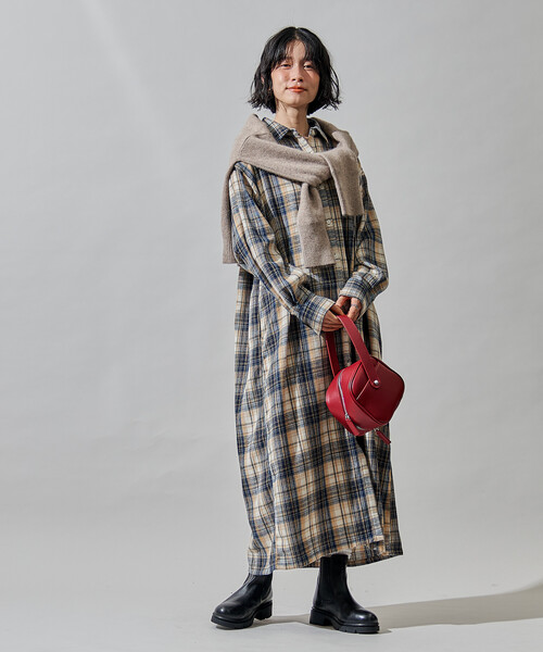 FREAK'S STORE ワンピース オンブレチェック シャツワンピース