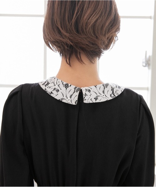 「PREFERIR」 半袖ワンピース MEDIUM ブラック レディース_画像8