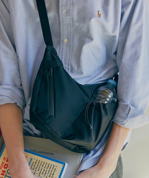 商品レビューで+5%｜ネスク ショルダーバッグ メンズ レディース ペットボトル 入る 三日月型 A4 NESK NS-016 NESK ショルダーバッグ 「NESK」NS-016 TWILL/FACE メンズ : ZOZOTOWN