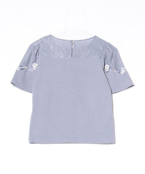 「WILLSELECTION」 半袖ブラウス M グレー レディース_画像2
