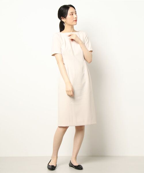 「CELFORD」 半袖ワンピース 38 ネイビー レディース_画像2