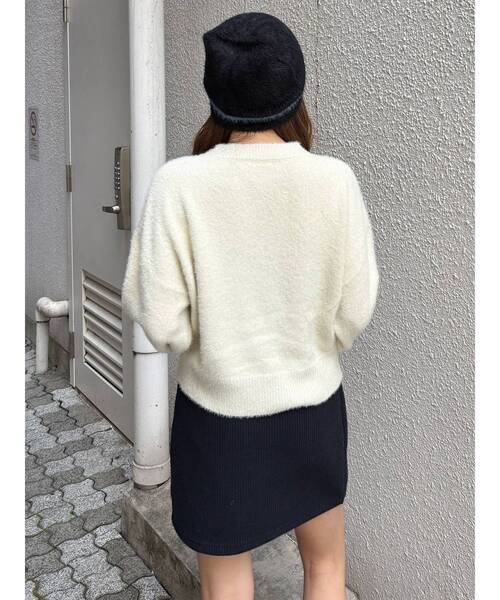 MURUA（ムルーア） ニット セーター ミニシャギーロゴニット