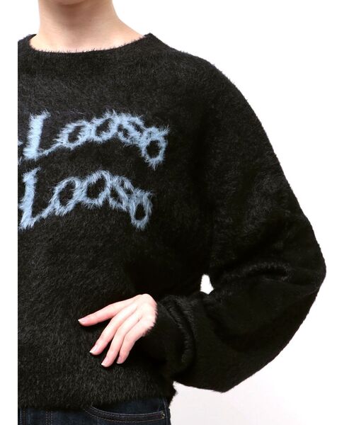 MURUA（ムルーア） ニット セーター ミニシャギーロゴニット