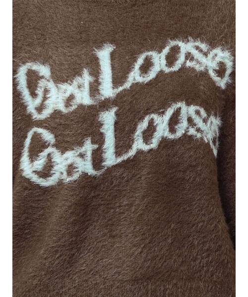 MURUA（ムルーア） ニット セーター ミニシャギーロゴニット