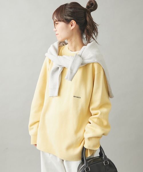 「GEVACO」 長袖ニット MEDIUM アイボリー レディース_画像3