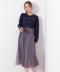 ワンピース ニットジャケットドッキングワンピースの詳細画像5