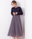 ワンピース ニットジャケットドッキングワンピースの詳細画像4