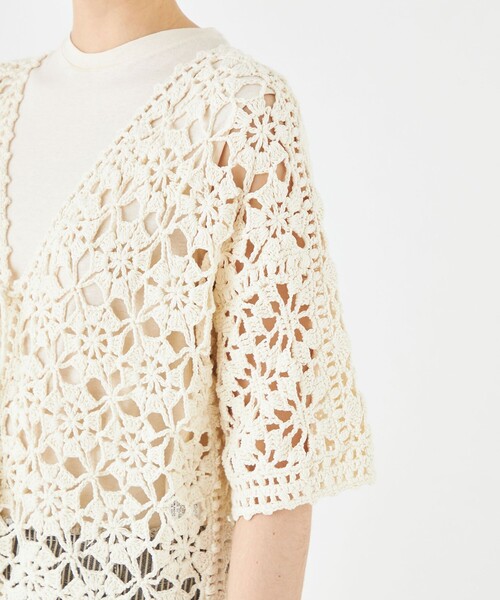 「MACPHEE」 半袖ニット S ブラック レディース_画像7