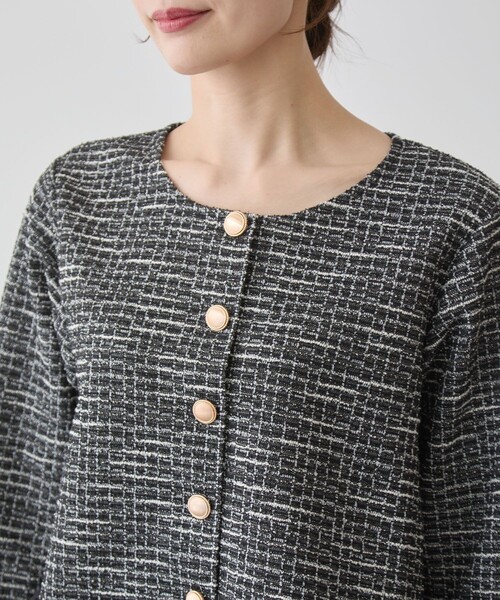 JAYRO（ジャイロ） カーディガン 裾フリルツイードジャケット