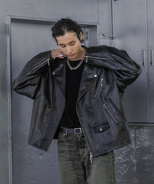 HARE（ハレ） ライダースジャケット SMALL ブラック メンズ : ZOZOTOWN