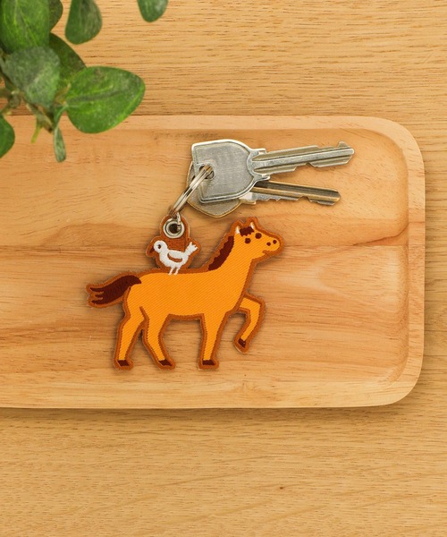 馬キーホルダー ニューレトロ キーホルダー スティッチワークキーホルダー キーリング