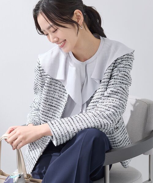 INDIVI（インディヴィ） ジャケット ノーカラージャケット