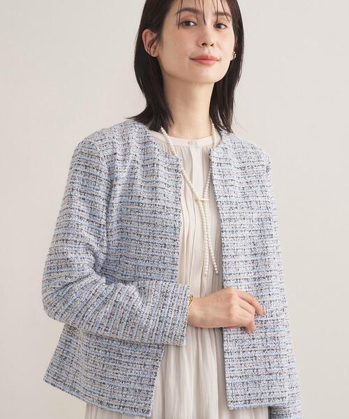 INDIVI（インディヴィ） ジャケット ノーカラージャケット