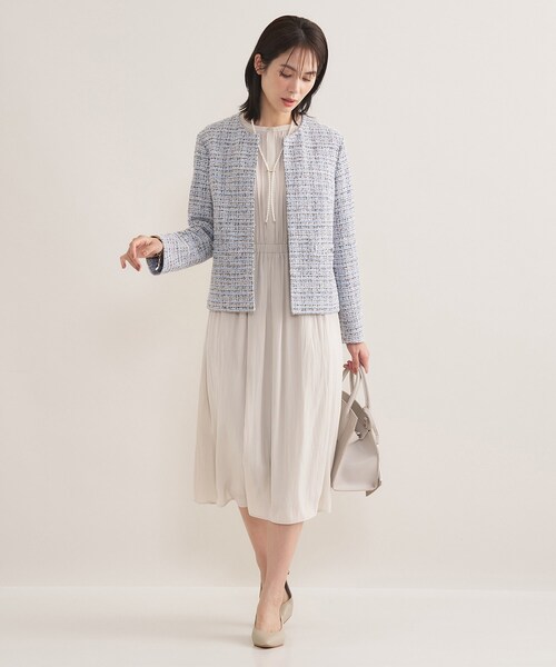 INDIVI（インディヴィ） ジャケット ノーカラージャケット