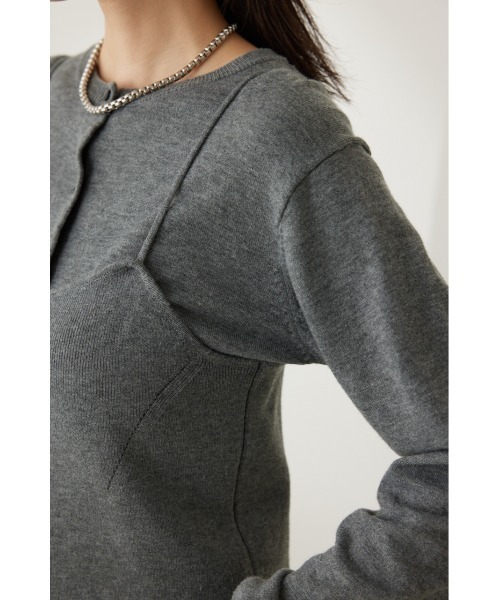 「crie conforto」 ニットアンサンブル FREE グレー レディース_画像9