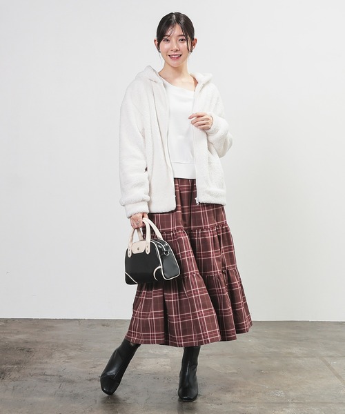 「Honeys」 ジップアップパーカー M ベージュ レディース_画像4