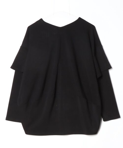 「loaf」 フリル長袖カットソー ONE SIZE ブラック レディース_画像2