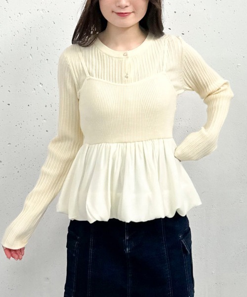 「archives」 ニットアンサンブル MEDIUM アイボリー レディース_画像4