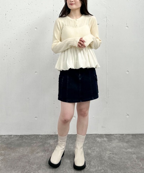 「archives」 ニットアンサンブル MEDIUM アイボリー レディース_画像5