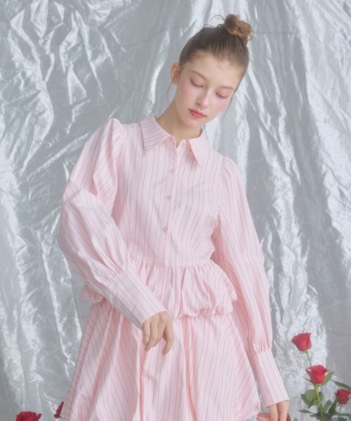 「monepine」 長袖シャツ 1 ピンク レディースの画像5