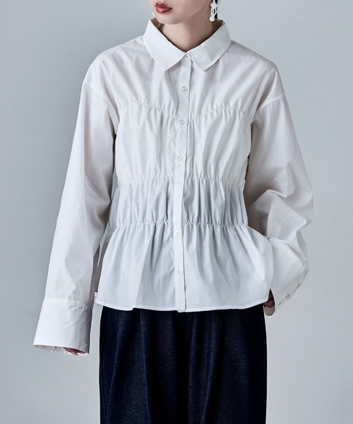 「etoll.」 長袖ブラウス M オフホワイト レディース_画像8