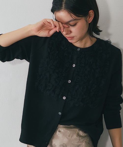 SMILE ORCHID（スマイルオーキッド） カーディガン ウール混チュール