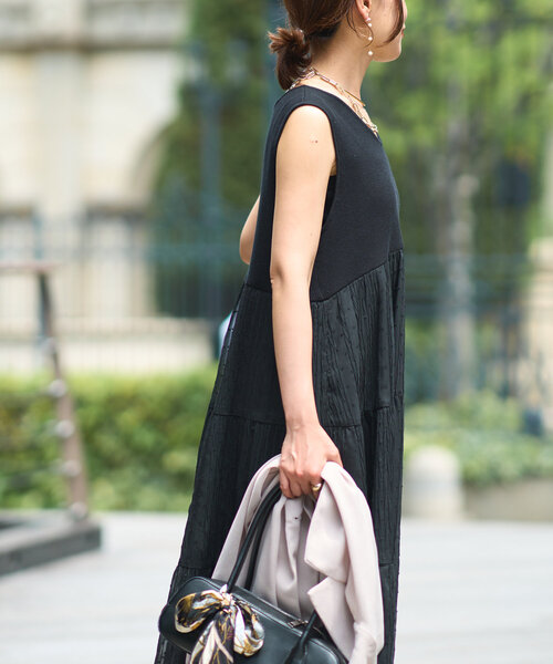 「un dix cors」 ドッキングワンピース FREE ブラック レディース_画像3