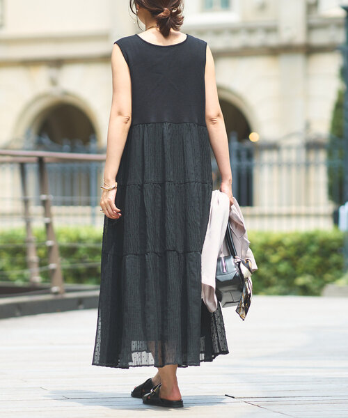 「un dix cors」 ドッキングワンピース FREE ブラック レディース_画像8