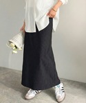ロング スカート 夏 「吸水速乾・防シワ機能付...の詳細画像1