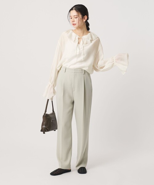 【未使用】BEAUTY&amp;YOUTH スキッパー ラッフル ブラウス BEAUTY＆YOUTH UNITED ARROWS ブラウス シャツ ラッフル スキッパー