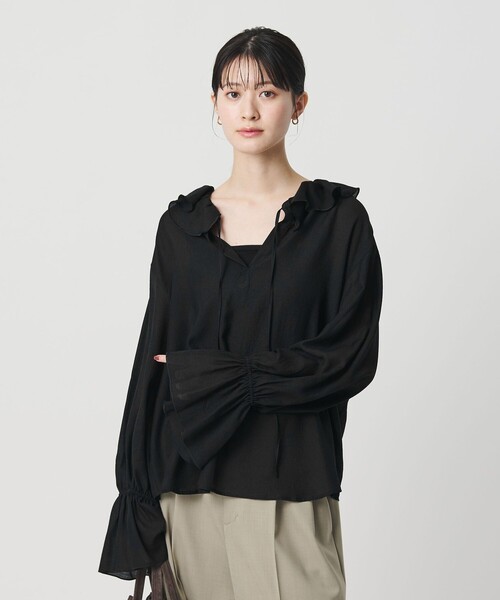 BEAUTY＆YOUTH UNITED ARROWS ブラウス シャツ ラッフル スキッパー 