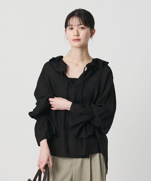 【未使用】BEAUTY&amp;YOUTH スキッパー ラッフル ブラウス BEAUTY＆YOUTH UNITED ARROWS ブラウス シャツ ラッフル スキッパー