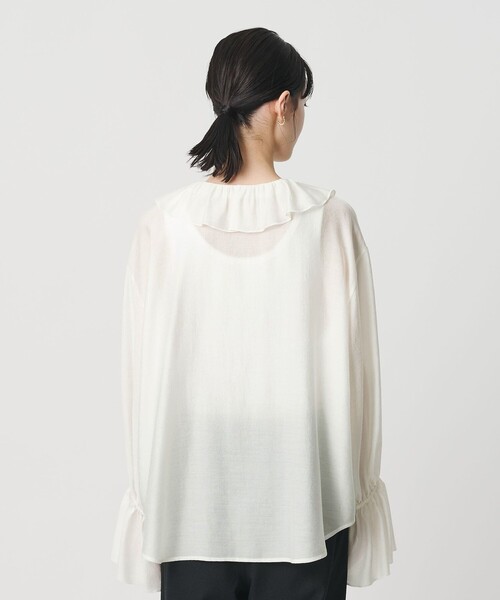 【未使用】BEAUTY&amp;YOUTH スキッパー ラッフル ブラウス BEAUTY＆YOUTH UNITED ARROWS ブラウス シャツ ラッフル スキッパー