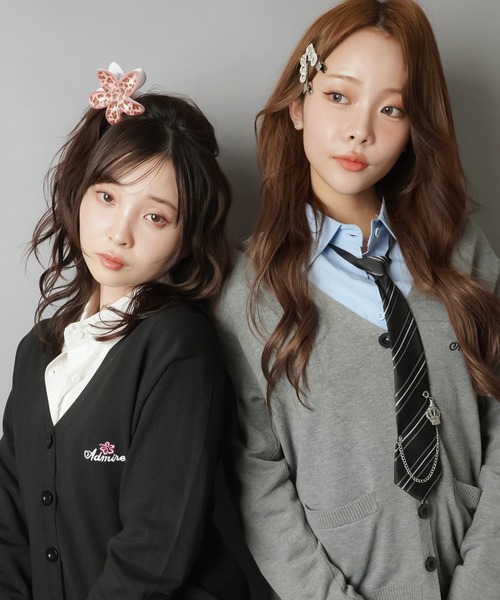 ご購入者様決定꒰INGNI꒱ハイビスカス柄  フリル ベアトップ チューブトップ トップス SPINNS（スピンズ） ヘアクリップ ヒョウ柄ヘアクリップ/ハイビスカス