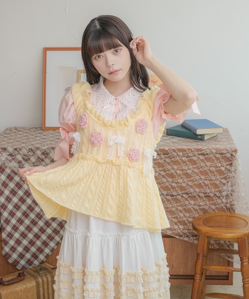 ドルチェ&ガッバーナ　ビジュー　花柄　フラワー　スカート　グリポワ　グリポア kutir（クティール） キャミソール 「クティールとレトロ」フラワー