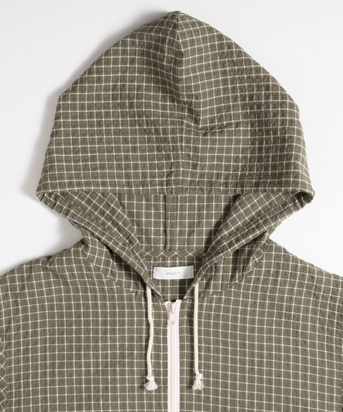 「MUHET」 ジップアップパーカー X-LARGE カーキ レディース_画像2