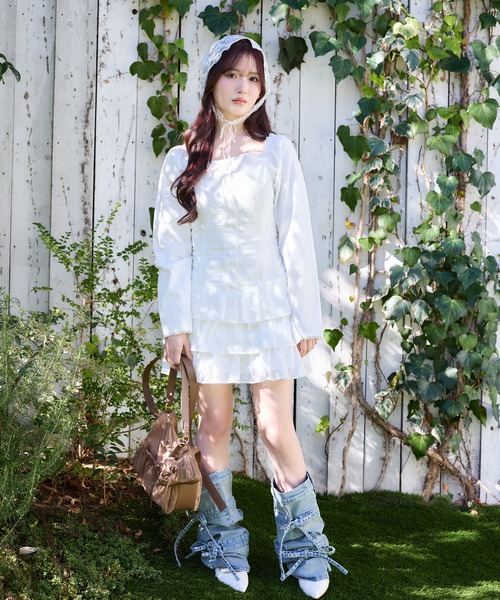 one after another NICE CLAUP ワンピース 「Denim Collection」レース