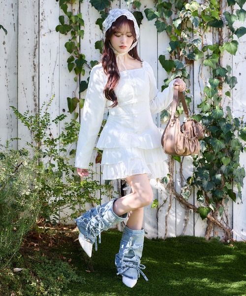 one after another NICE CLAUP ワンピース 「Denim Collection」レース