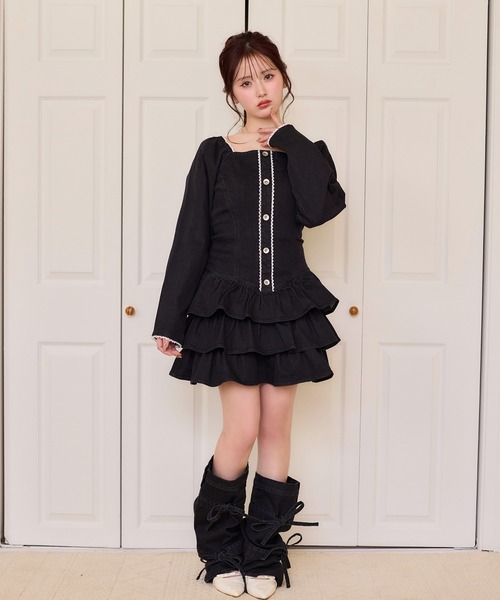 one after another NICE CLAUP ワンピース 「Denim Collection」レース