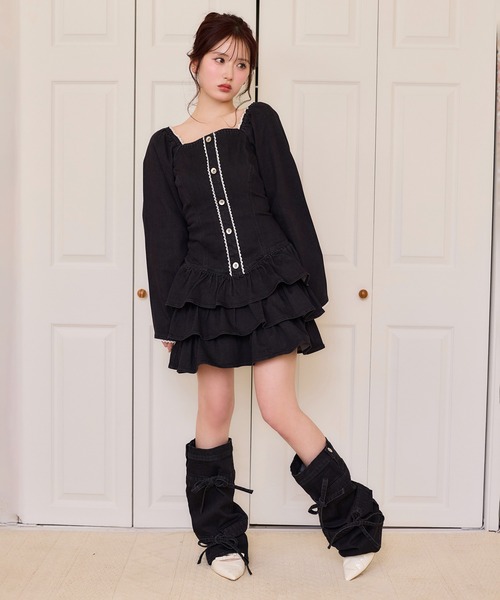 one after another NICE CLAUP ワンピース 「Denim Collection」レース