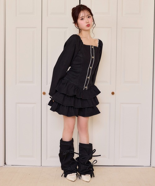 one after another NICE CLAUP ワンピース 「Denim Collection」レース