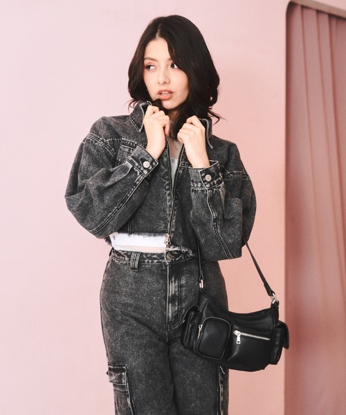 「JUST A NOON」 ハンドバッグ FREE ブラック レディース_画像8