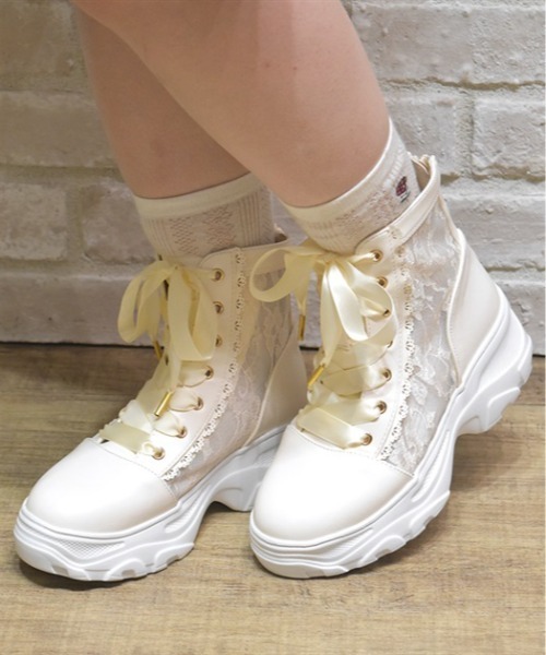 パンプス ダッドスニーカー ブーツ セット women axes femme（アクシーズ ファム） パンプス レースハイカット
