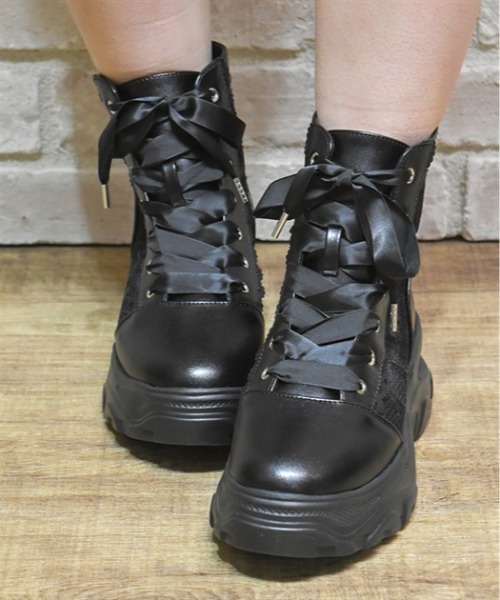 パンプス ダッドスニーカー ブーツ セット women axes femme（アクシーズ ファム） パンプス レースハイカット