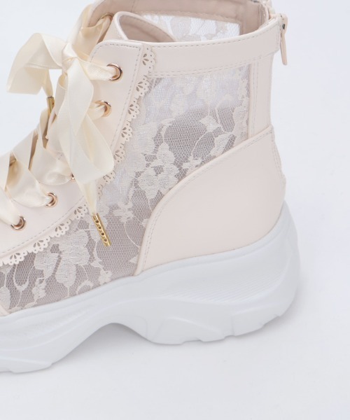 axes femme（アクシーズ ファム） パンプス レースハイカット