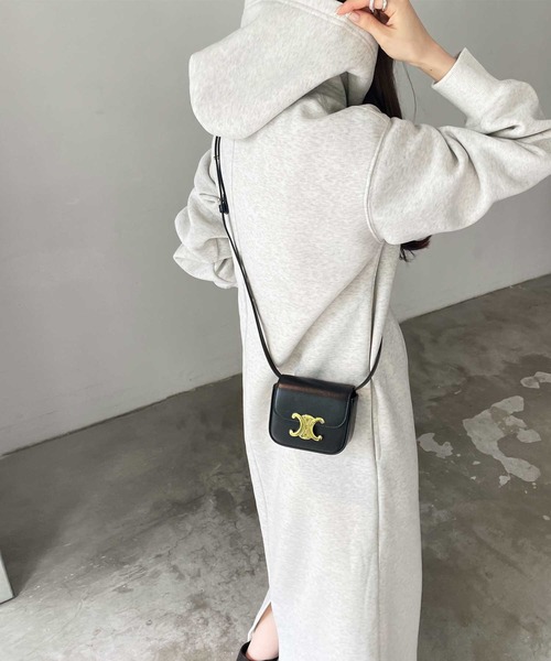 「GeeRA」 長袖ワンピース MEDIUM チャコール レディース_画像8