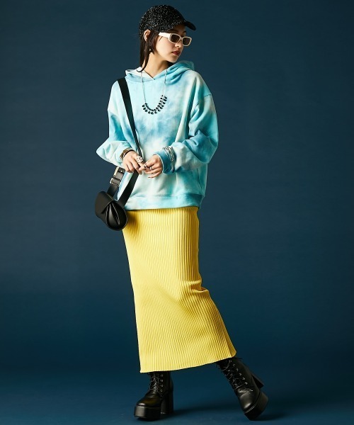 「GEVS.」 ニットスカート 5L チャコール レディース_画像7