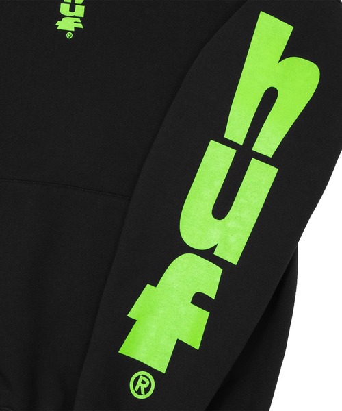 「HUF」 プルオーバーパーカー S ブラック メンズの画像