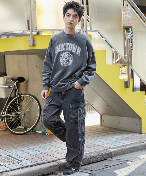 「WEGO」 スウェットカットソー LARGE グレー メンズ_画像2